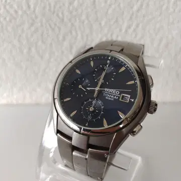 세이코 WIRED 와이어드 크로노그래프 티타늄 남성용