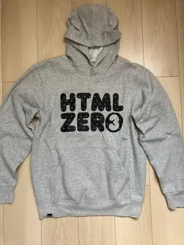 HTML 에이치티엠엘 후드티 그레이 사이즈M