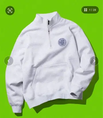 HUF 하프 지퍼 맨투맨 XL 그레이