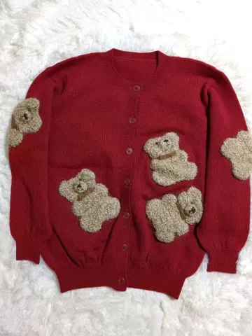 [레트로] 곰 모티브 가디건