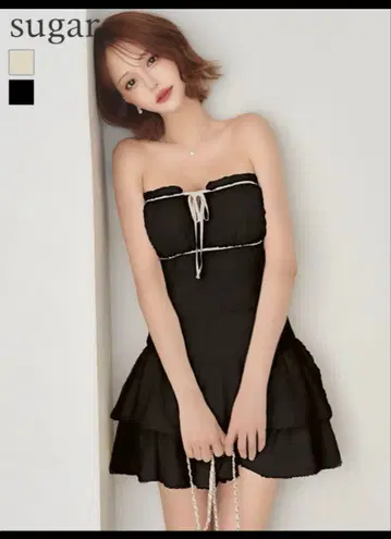 [ ROBE de FLEURS/로브 드 플뢰르 ] 리본/프릴 스커트