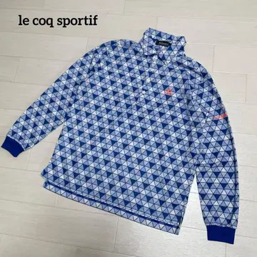 르꼬끄 스포르티브 골프웨어 긴팔 셔츠 삼각형 패턴 올 패턴 로고 자수