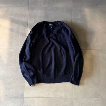 Lands'End V넥 코튼 니트