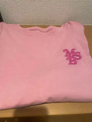 핑크 반팔 T셔츠 MSB 자수