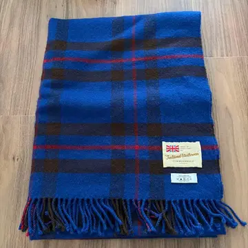 Traditional Weatherwear 울 체크 스톨 블루