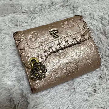 ANNA SUI 골드 3단 폴더형 지갑