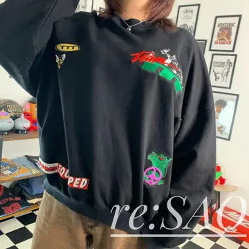 TTTMSW 멀치 자수 크루넥 스웨트