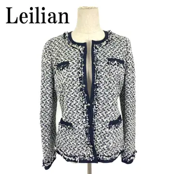 LA9119 레리안 노카라 자켓 화이트 네이비 코튼 11