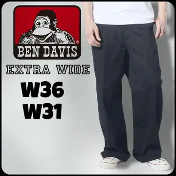 벤 데이비스 엑스트라 와이드 팬츠 워크 팬츠 36/31 블랙