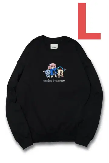 VR x nqrse x HAPPY CREWNECK / BLACK