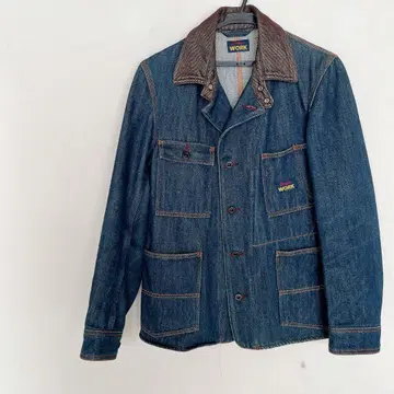 DragonWORK 데님 자켓 코듀로이 옷깃 포켓 남성용 아우터