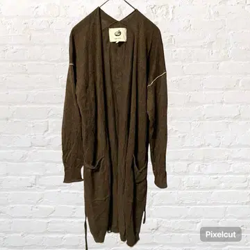 11385 ONIGIRI 오니기리 린넨 100% 롱 가디건 L 겉옷