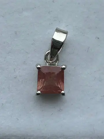 특가 안데사이트 스퀘어컷 펜던트 실버 도금