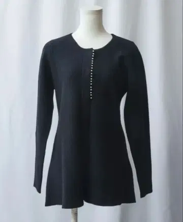 See she me 페플럼 가디건 블랙 긴팔 가디건 펄