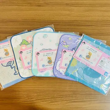 미개봉 1번 복권 나츠메 우인장 타월 컬렉션 손수건 사이즈 5장 세트