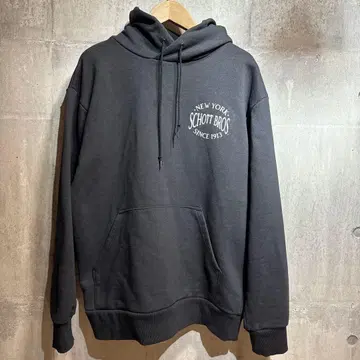 Schott 그레이 후드 부착 후드티 BLACK M 사이즈