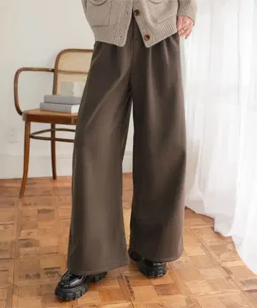 KOBE LETTUCE 속기모 플리스 턱 와이드 팬츠(M4339)