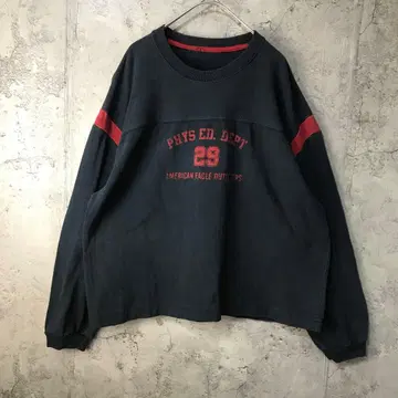 B1449 구제 의류 트레이닝복 맨투맨 블랙 빨간색 90s Y2K