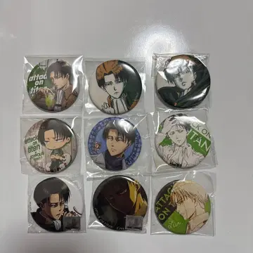 진격의 거인 리바이 캔뱃지 묶음 판매