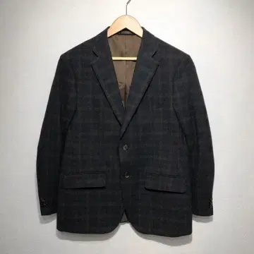 빈티지 자켓 체크 블랙 브라운 남성용 구제 의류