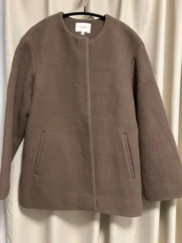 BEAUTY&YOUTH 비버 노카라 숏코트