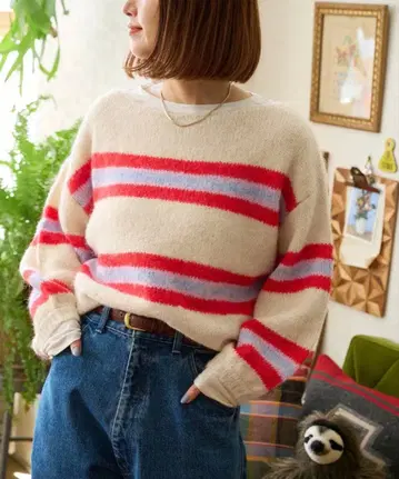 멀티 보더 니트