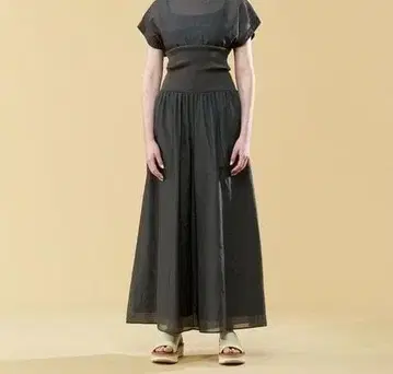 택 포함 DES PRES 코튼 실크 론 와이드 팬츠 2023