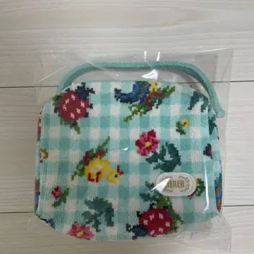 페이러 하이디 체크 손잡이 파우치 미사용 새상품