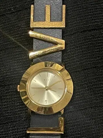 LOVE 워치 아날로그 손목시계 골드/그레이