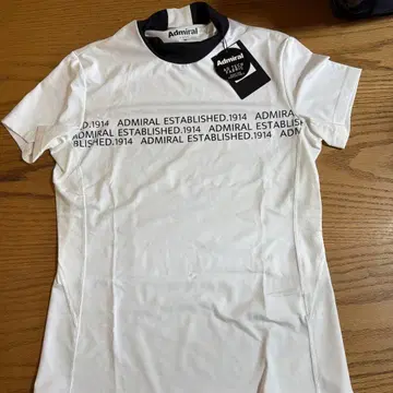 Admiral 골프용 셔츠 L 화이트 모크넥