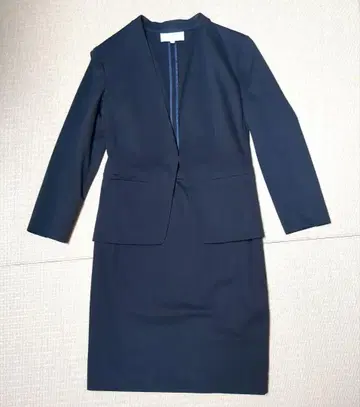 UNTITLED 언타이틀 노카라 자켓 셋업 다크 네이비