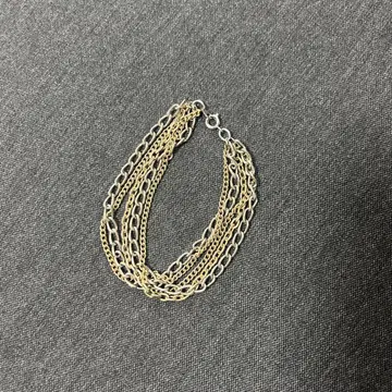 실버 골드 체인 팔찌