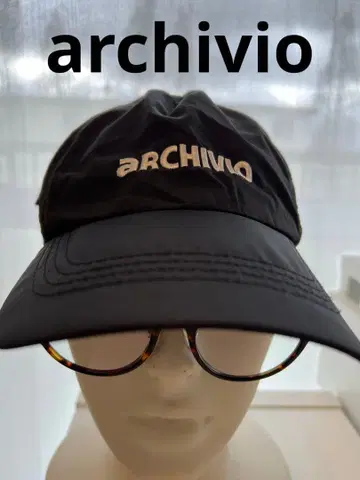 새상품급 archivio 로고 자수 캡 블랙