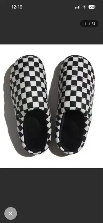 SUBU 슬립온 샌들 체커