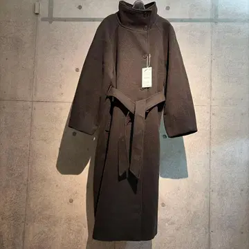 ZARA 소프트 하이넥 벨트 코트 XL