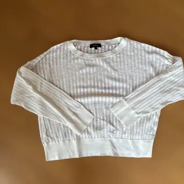 Theory 메쉬 편직 긴팔 상의 S 화이트