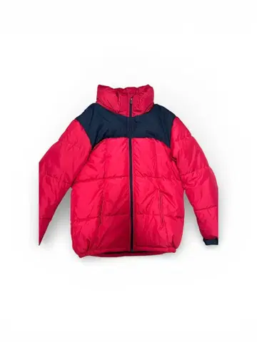 다운 자켓 L 사이즈 빨간색/네이비