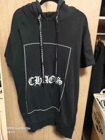 DIRENGREY Androgynos 후드 부착 블랙 후드티