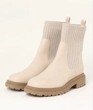 베이지 사이드 고어 부츠