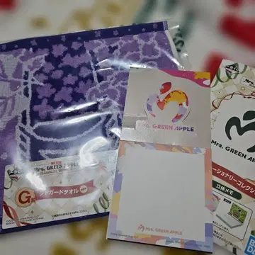 미세스 그린애플 제일복권 자카드 타월 입체 메모