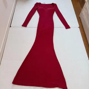 레드 리브 이너 일체형 롱 원피스 XS