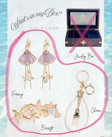 시마무라 치하루 아리엘 머리핀 참 귀찌