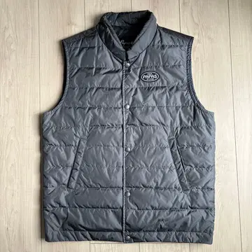 [새상품급] Papas+ 파파스플러스 다운 베스트 와펜 로고 그레이 M