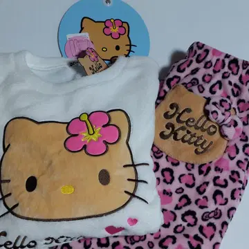 [라스트 1점] 헬로키티 셋업 돈키 한정판 레오파드 무늬 룸웨어 L