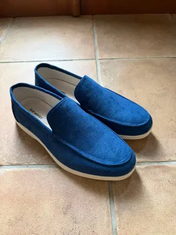 네이비 스웨이드 슬립온 26cm