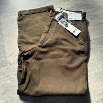 UNIQLO U 와이드 핏 치노 팬츠 38 다크 브라운