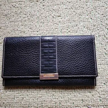 블랙 가죽 장지갑