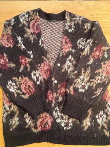 JEANASIS 플라워 패턴 니트 가디건