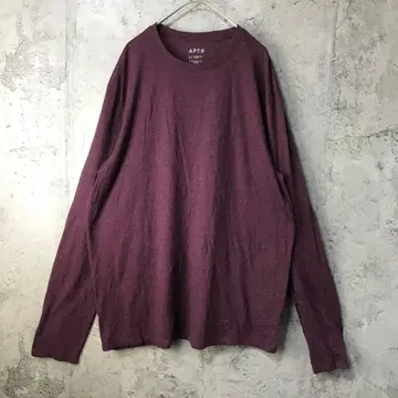 B1457 구제 의류 롱 T 마젠타 무지 90s Y2K