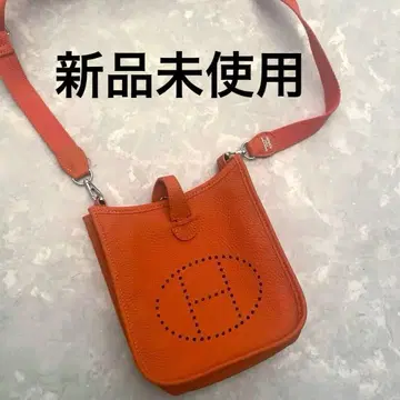 미사용 새상품 H 마크 오렌지 숄더백